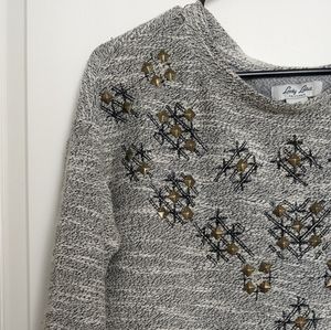 Grey and bronze lucky brand sweater